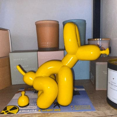 Statue Chien Ballon Poop Résine